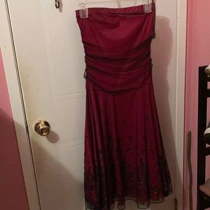 Strapless long party dress